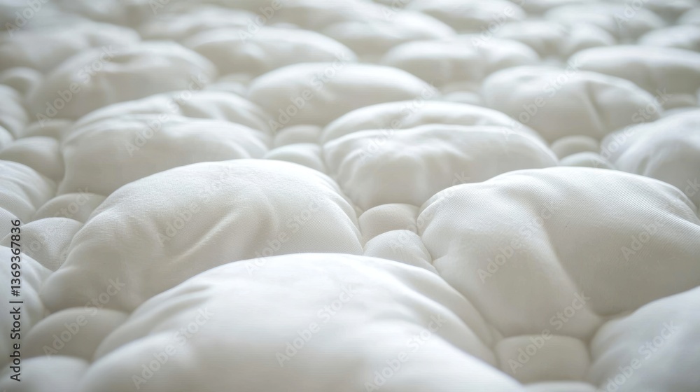 Fototapeta premium A quilted mattress pad with extra cushioning for comfort.