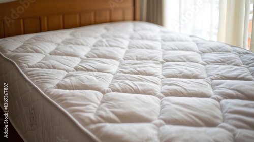 A quilted mattress pad with extra cushioning for comfort.