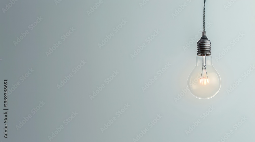 Create a sense of anticipation with an image of a light bulb suspended in mid-air against a blank background, signaling the arrival of a brilliant idea waiting to be discovered. Create a sense of anticipation with an image of a light bulb suspended in mid-air against a blank background, signaling the arrival of a brilliant idea waiting to be discovered.