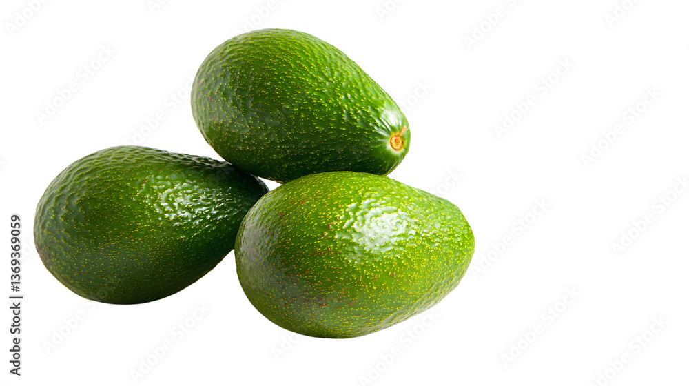 Three Fresh Green Fruits with Bumpy Texture Isolated on Black Background for Culinary and Healt Three Fresh Green Fruits with Bumpy Texture Isolated on Black Background for Culinary and Healt