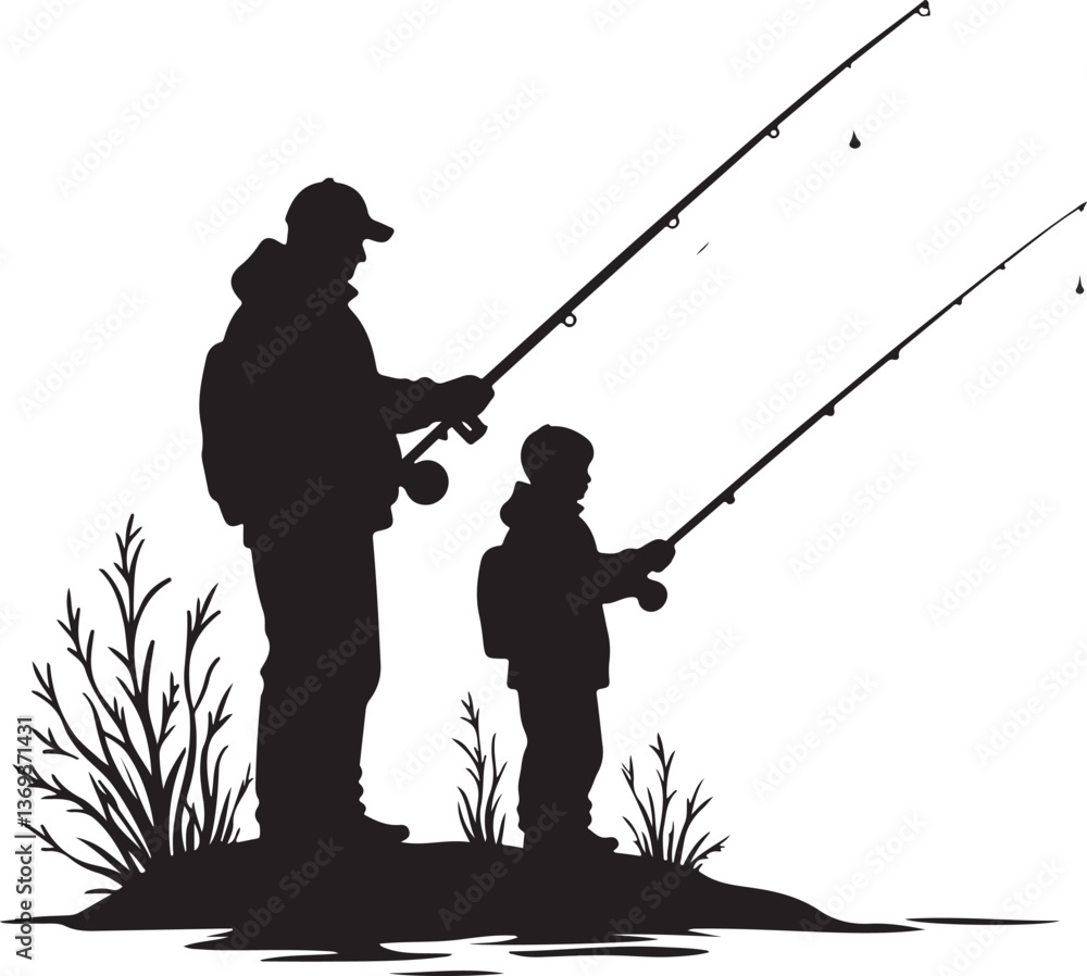 Father and son fishing, fishing, fisherman, water, fish, sea, silhouette, rod, beach, angler, lake, leisure, river, ocean, sport, hobby, fisher, sky, boy, summer, people, catch, vacation, activity, co Father and son fishing, fishing, fisherman, water, fish, sea, silhouette, rod, beach, angler, lake, leisure, river, ocean, sport, hobby, fisher, sky, boy, summer, people, catch, vacation, activity, co