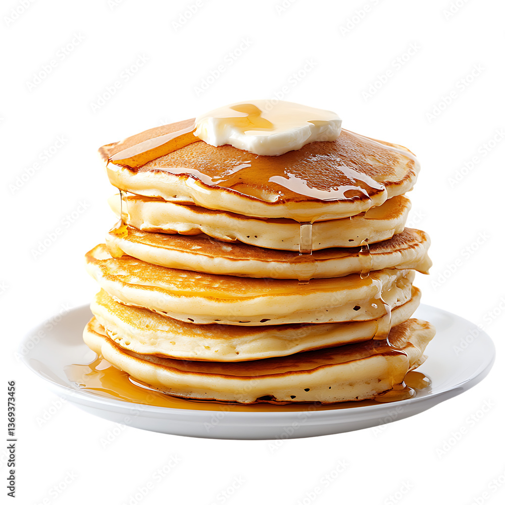Tasty pile of fluffy pancakes png Tasty pile of fluffy pancakes png