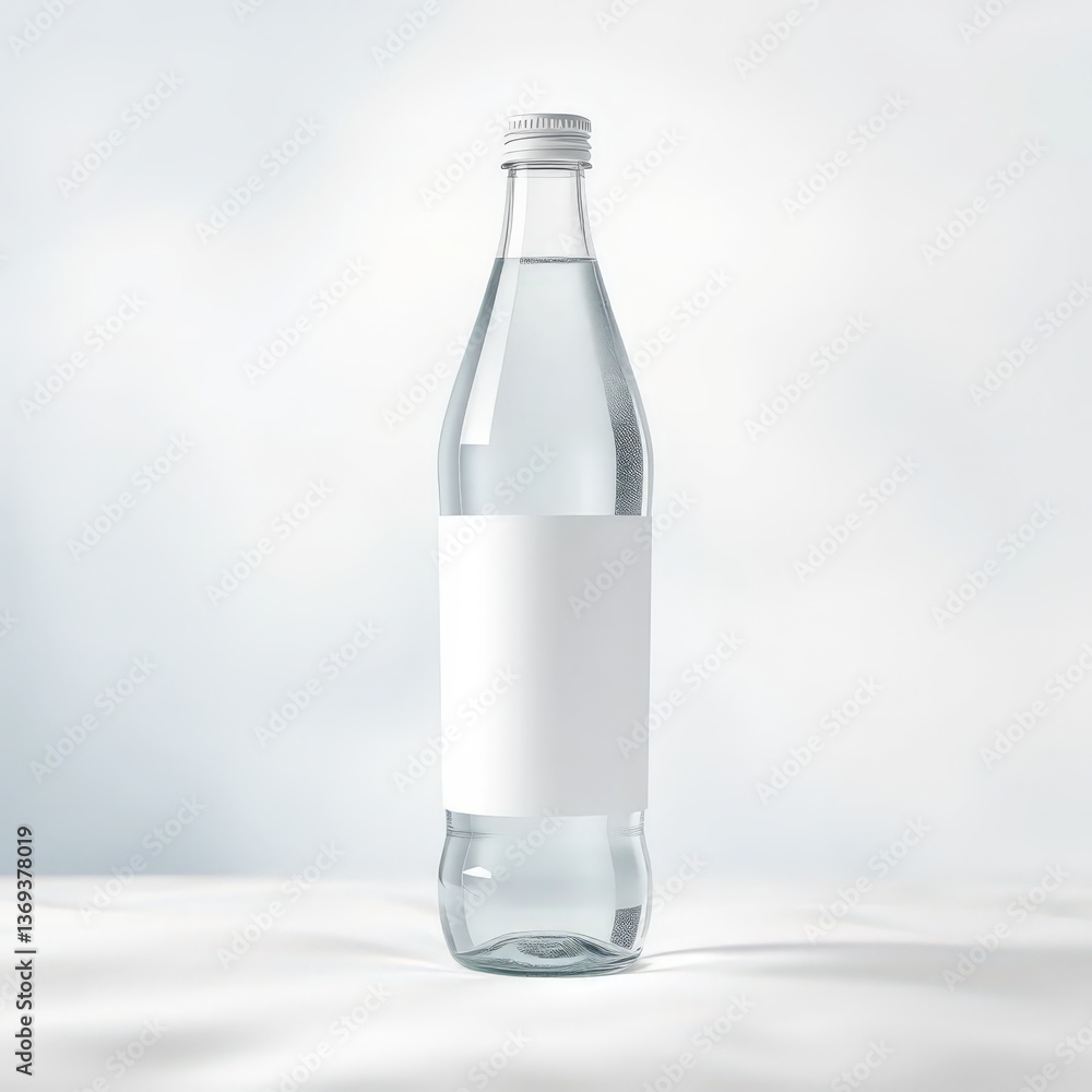 Blank Water Bottle Mockup: Pure Design for Refreshing Branding Blank Water Bottle Mockup: Pure Design for Refreshing Branding
