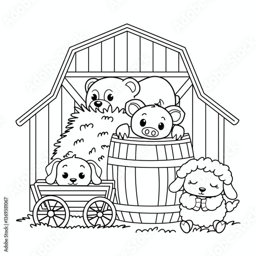 kdp cover, cover, book cover, cartoon illustration, cute coloring book cover, cute kids illustration, cartoon cover, kawaii coloring, easy and bold, kawaii cover, cozy, cozy cover, fuzzy, hygge, color