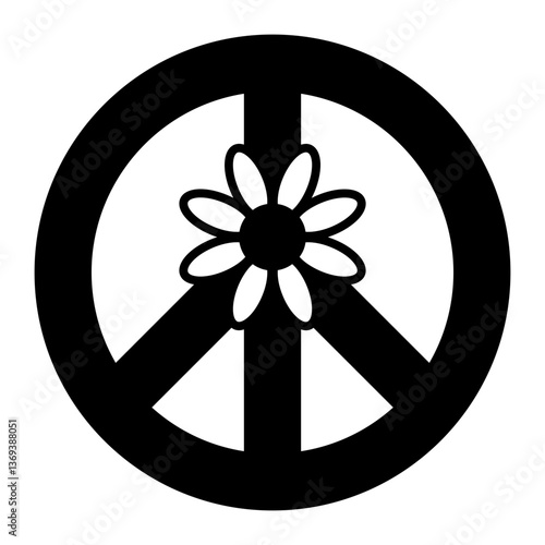 peace black icon