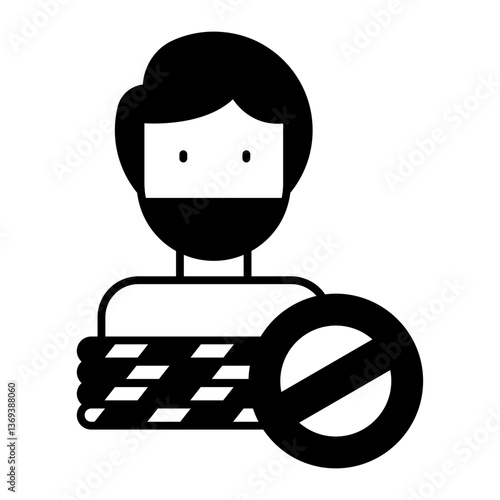 hostage black icon