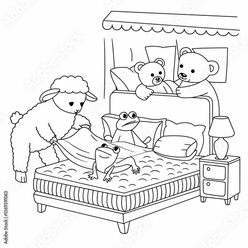 kdp cover, cover, book cover, cartoon illustration, cute coloring book cover, cute kids illustration, cartoon cover, kawaii coloring, easy and bold, kawaii cover, cozy, cozy cover, fuzzy, hygge, color