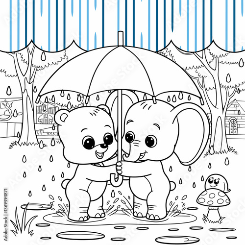 kdp cover, cover, book cover, cartoon illustration, cute coloring book cover, cute kids illustration, cartoon cover, kawaii coloring, easy and bold, kawaii cover, cozy, cozy cover, fuzzy, hygge, color