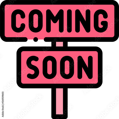 coming soon Illustration on a white background