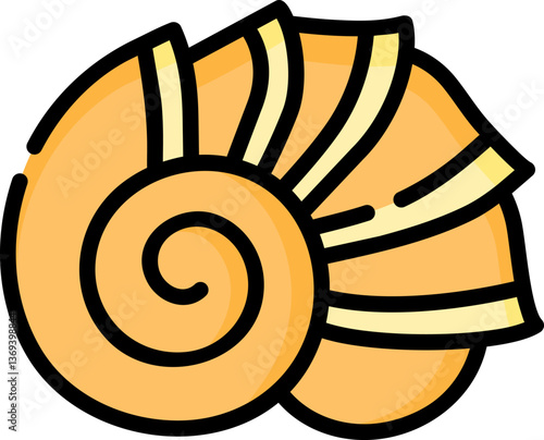 conch shell Illustration on a white background