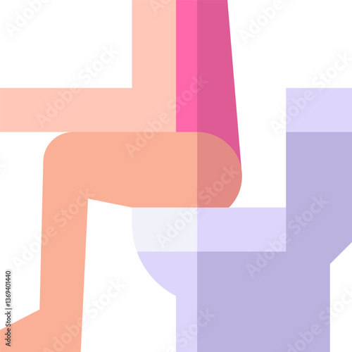 diarrhoea Illustration on a white background.