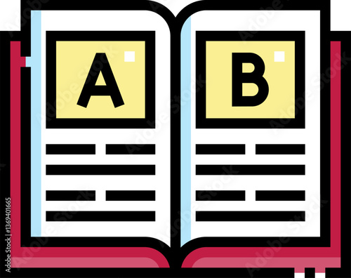 dictionary Illustration on a white background.