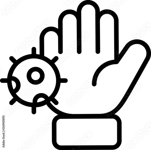 dirty hands Illustration on a white background.