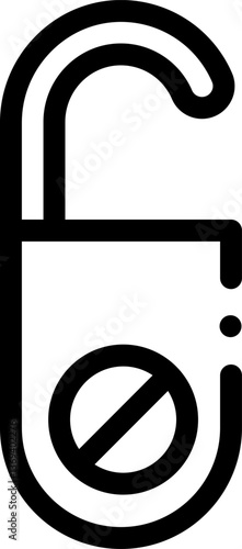 do not disturb Illustration on a white background.