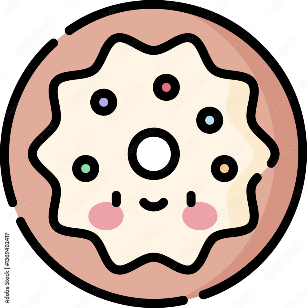donut Illustration on a white background donut Illustration on a white background