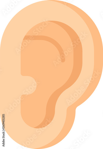 ear Illustration on a white background