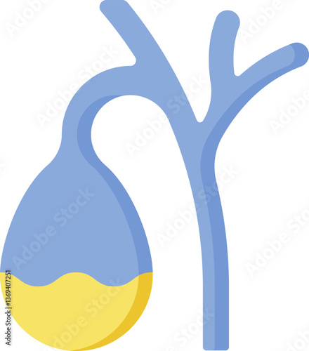 gallbladder Illustration on a white background