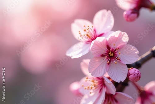 Wallpaper Mural Delicate pink cherry blossoms, full bloom, soft petals , bloom, soft Torontodigital.ca