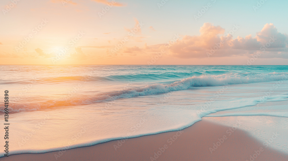 Sunset at the beach in summer, Landscape view of beach with summer and relaxing vibe, Vacation and holiday trip at the beach concept. Sunset at the beach in summer, Landscape view of beach with summer and relaxing vibe, Vacation and holiday trip at the beach concept.