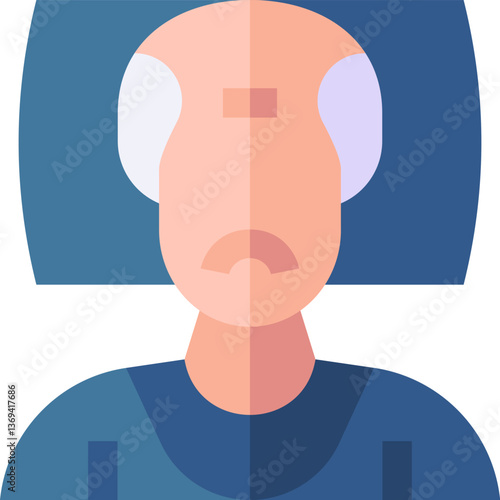 inability to move Illustration on a white background