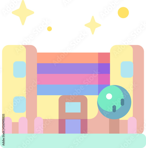 kindergarden Illustration on a white background.