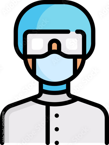 lab technician Illustration on a white background.
