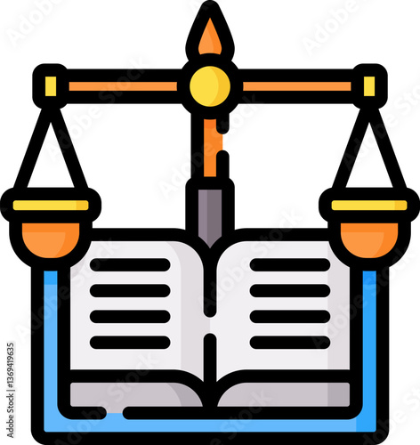 law Illustration on a white background.