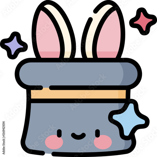 magic trick Illustration on a white background.