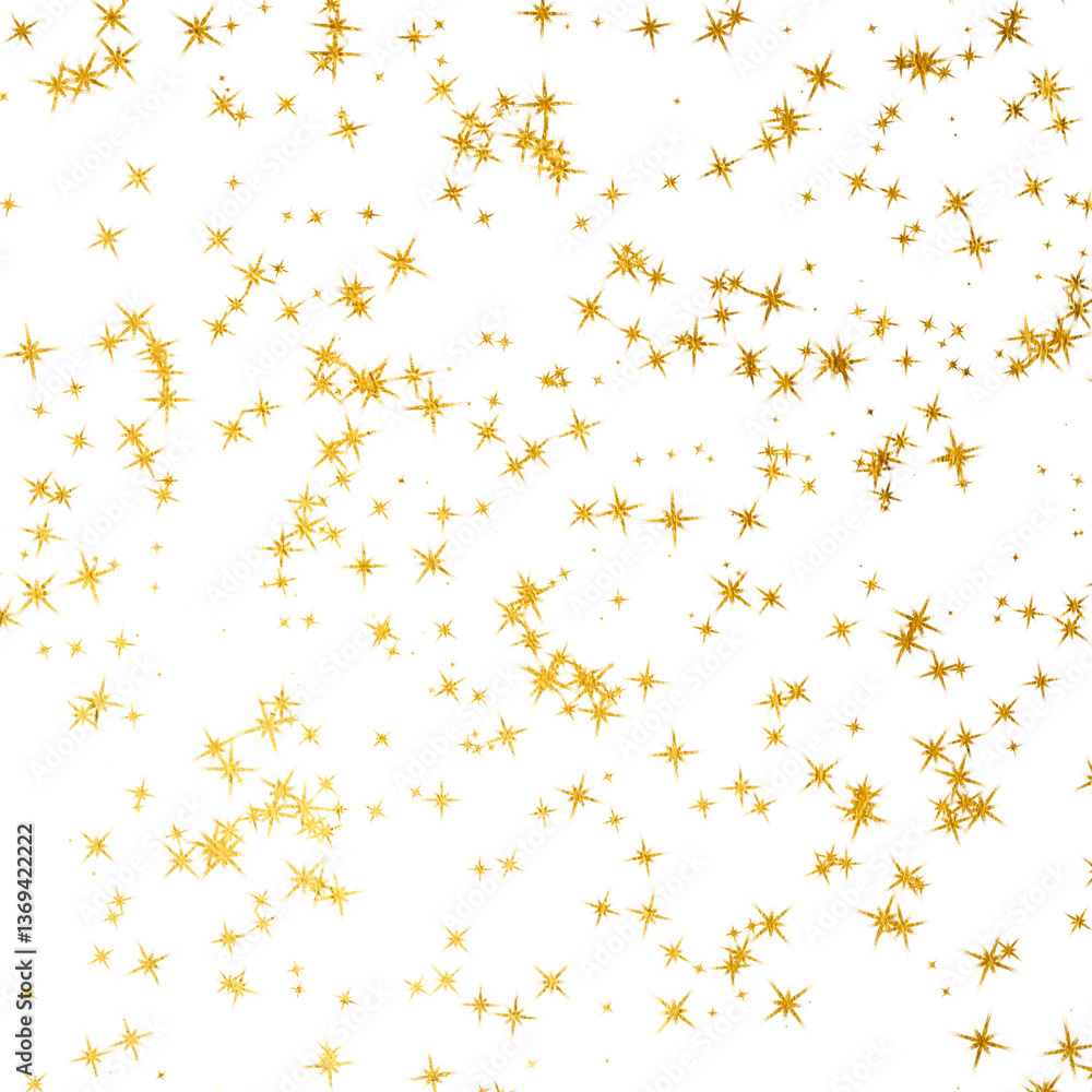 Obraz premium Golden Starry Field on Black Background Creates a Sense of Wonder and Awe Inspiring