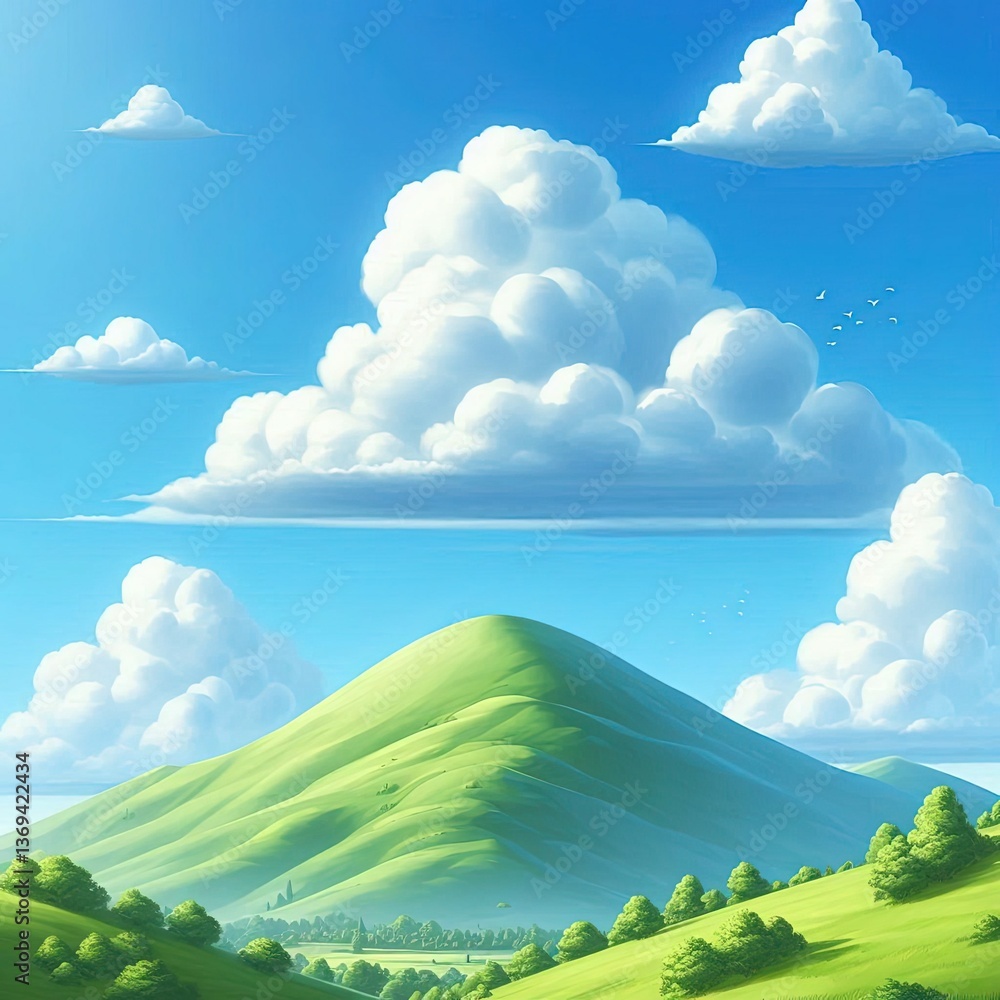 Fototapeta premium Peaceful Valley & Towering Heights 