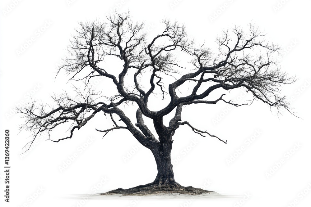 Fototapeta premium leafless on white background