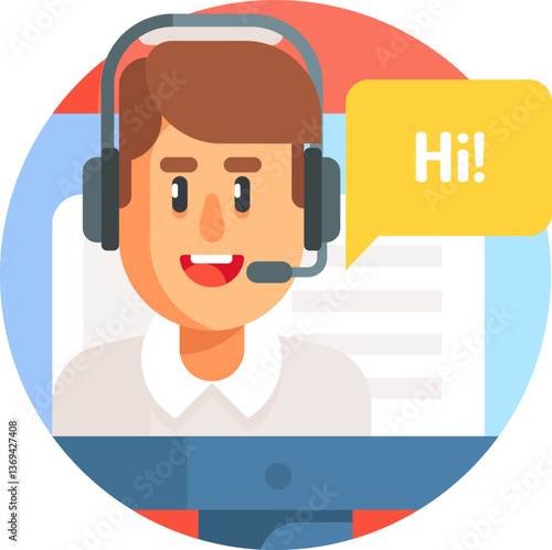 online Illustration on a white background.