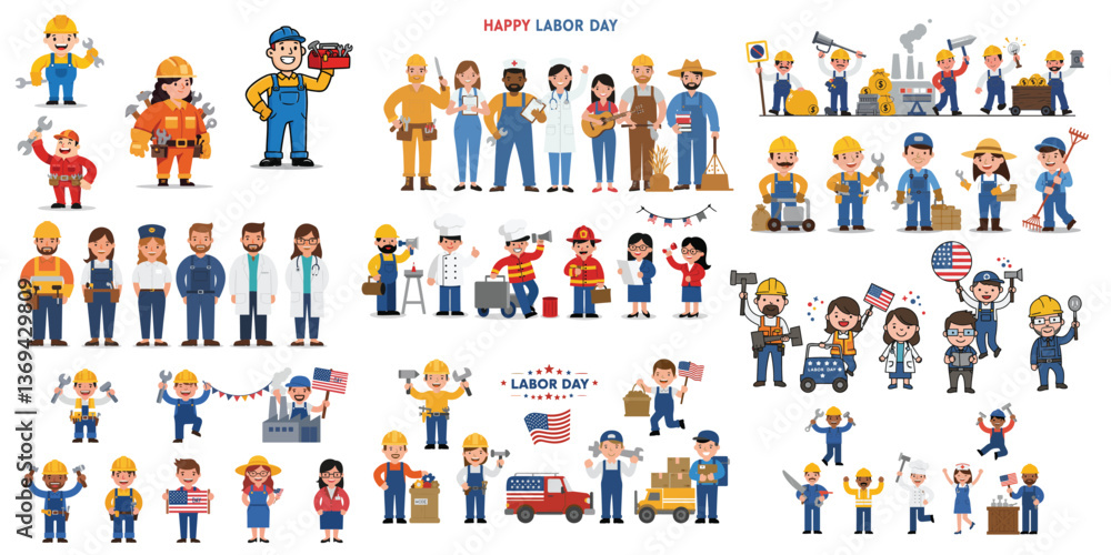 Celebrate Labour Day With Creative Professions Characters Highlighting Builders, Doctors, Chefs, Firefighters, Teachers, Engaging Kids Educational Projects and Community Respect Themes
Celebrate Labour Day With Creative Professions Characters Highlighting Builders, Doctors, Chefs, Firefighters, Teachers, Engaging Kids Educational Projects and Community Respect Themes