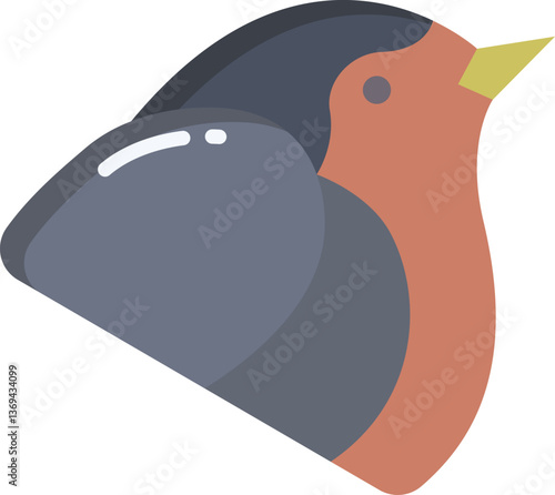 robin Illustration on a white background.