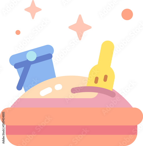 sandbox Illustration on a white background.