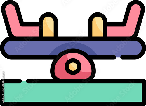 seesaw (2) Illustration on a white background.