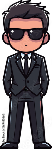 シンプルなボディガードのイラスト

