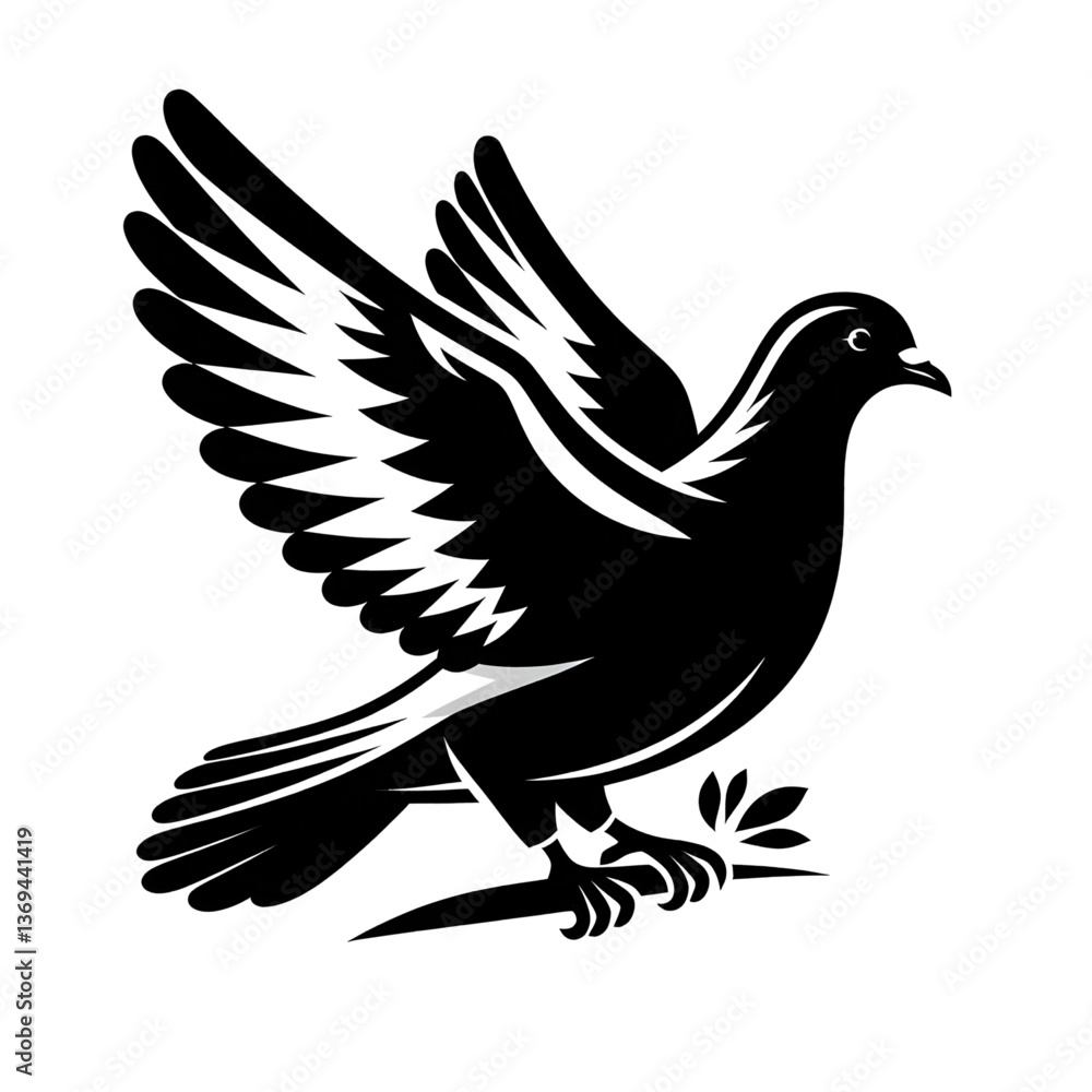 dove on white background dove on white background
