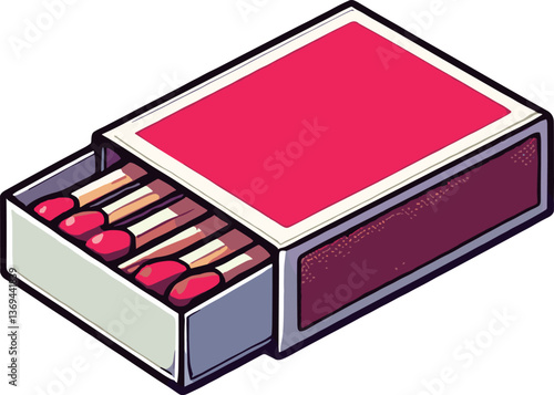 マッチの箱のイラスト
