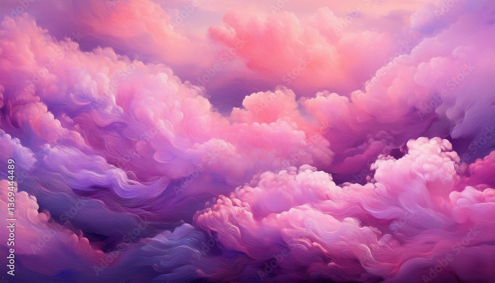 Fototapeta premium Pink and purple swirling cloudscape