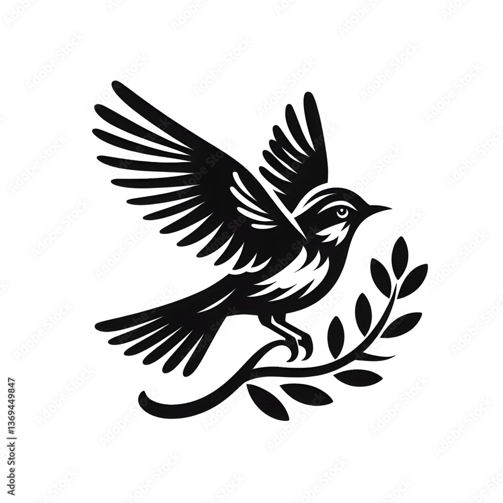 Fototapeta premium Bird silhouette vector 