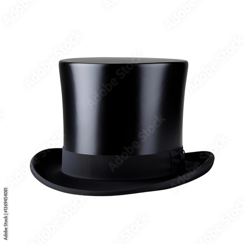 Classic Black Top Hat – Vintage Formal Hat for Men & Costume Accessories