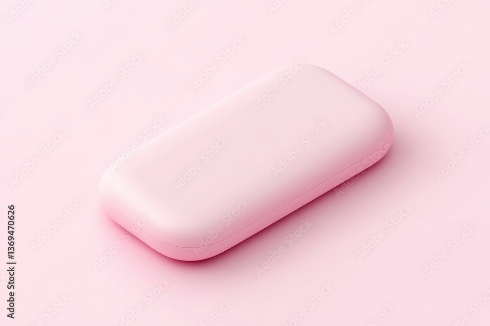 Light pink rectangular bar of soap Light pink rectangular bar of soap