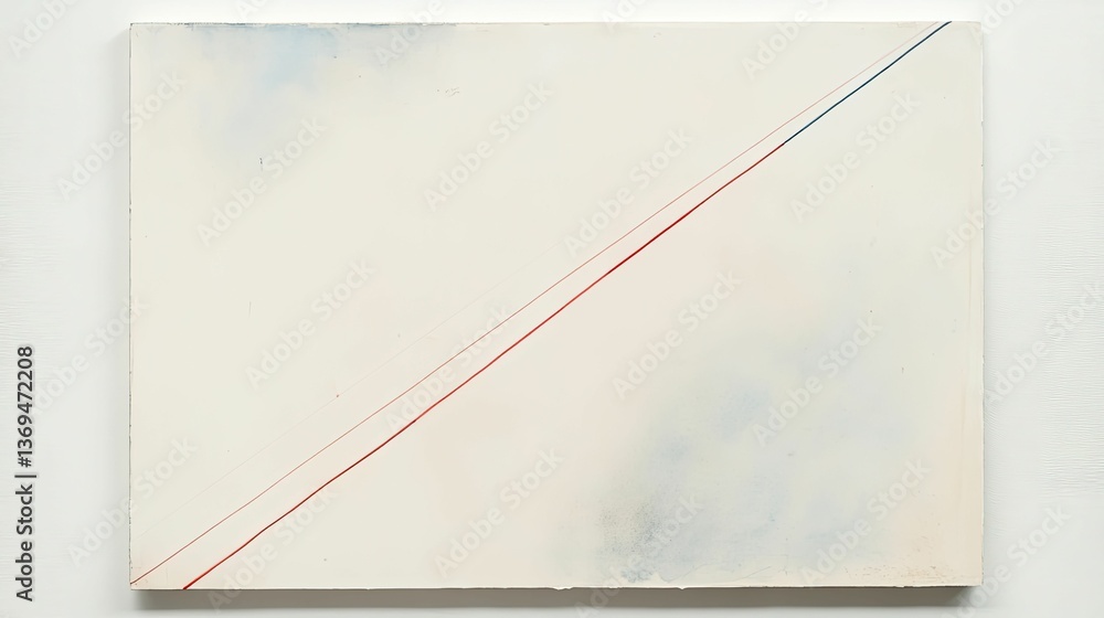 Fototapeta premium Abstract painting: pale surface, diagonal lines.