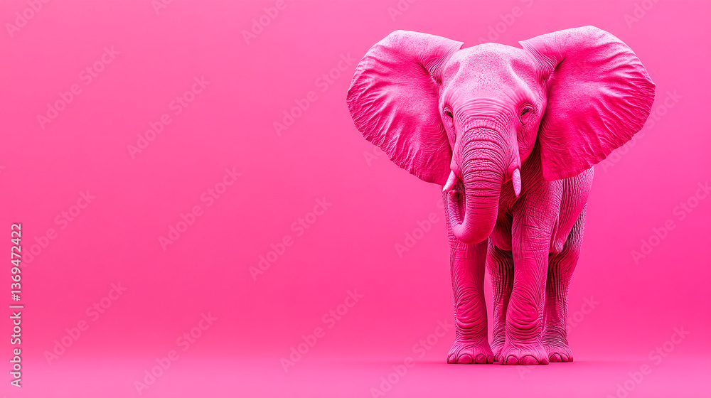 © Akash Tholiya - Young hipster elephant depressed studio lighting neutral background magenta colour copyspace full body, concept of Moody and Thoughtful © Akash Tholiya - Young hipster elephant depressed studio lighting neutral background magenta colour copyspace full body, concept of Moody and Thoughtful
