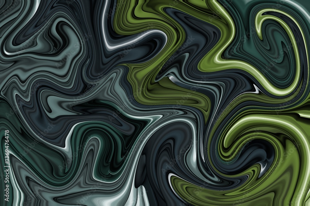 green and grey liquify pattern. illustration with noise texture green and grey liquify pattern. illustration with noise texture