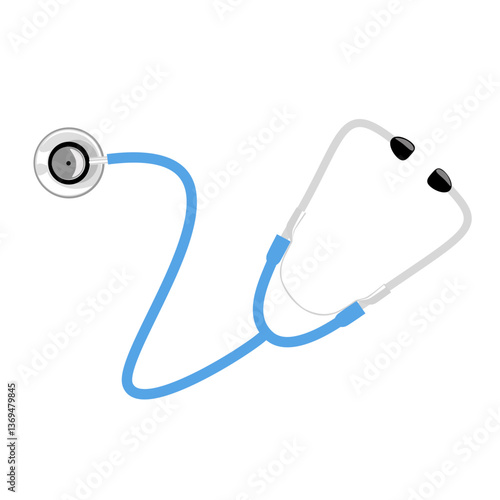 stethoscope on white background