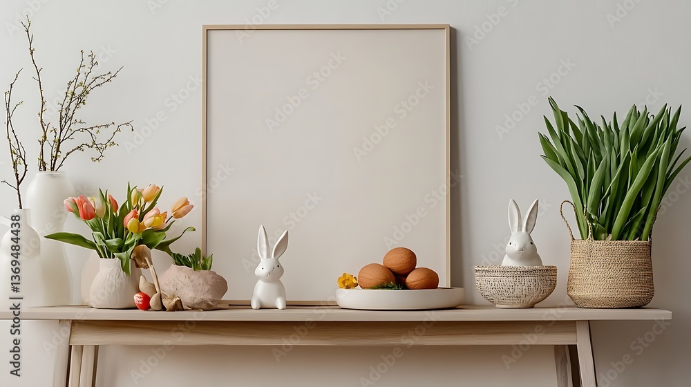 Luxury home living room design features modern furniture, flowers, and a mirror Luxury home living room design features modern furniture, flowers, and a mirror