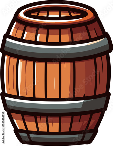 シンプルな樽のイラスト
