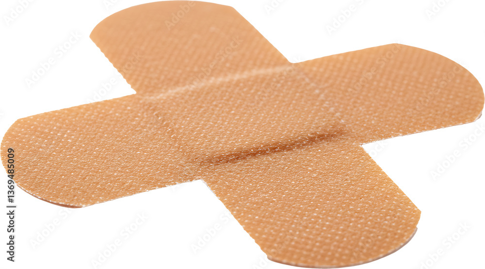 Cross bandaid isolated on white background Cross bandaid isolated on white background